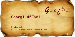 Georgi Ábel névjegykártya